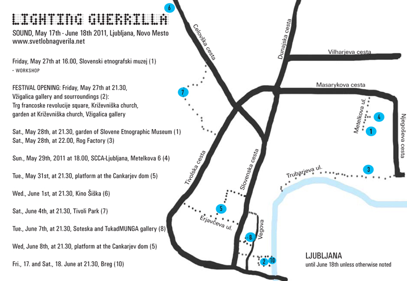 SVETLOBNA
                GVERILA 2011 - locations