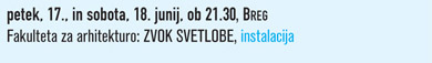 Fakulteta za
                    arhitekturo: Zvok svetlobe