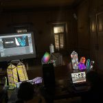 artpup4 LABORATORIJ SVETLOBNE GVERILE, video mapping delavnica in AV instalacija, mentorji: Beam Team, Projekt Art&Puppets, Gorica, Italija, 2.-4. oktober 2025